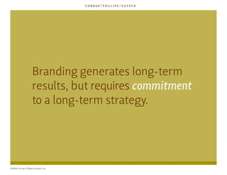 branding generates long-term
                      results, but requires commitment
                      to a long-term s...