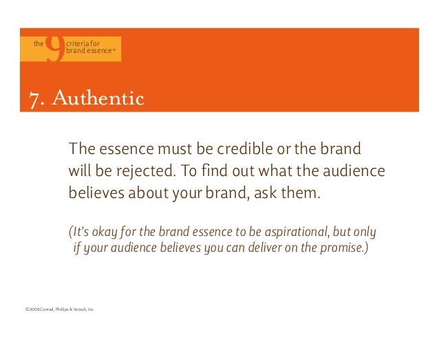 9 criteria for brand essence
