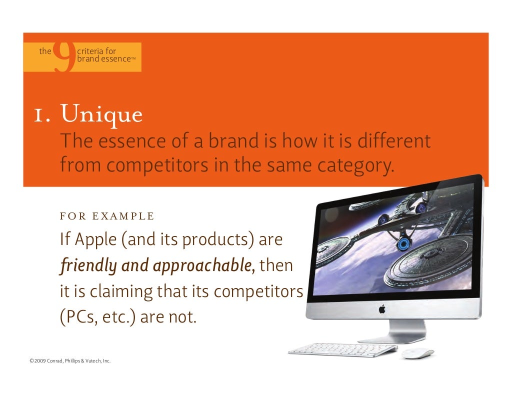 the criteria for brand essence