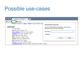 Possible use-cases
 