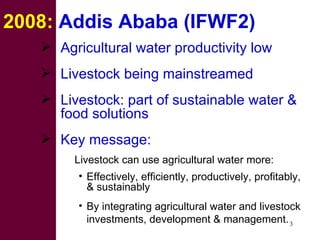 Strategies for improving livestock water productivity or moving beyond the elephant’s trunk