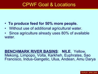 Nile Basin livestock-water productivity: A project of the Challenge Program on Water and Food, implemented by ILRI