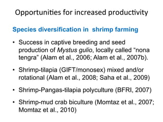 Aquaculture production systems in intertidal areas of Bangladesh: A review