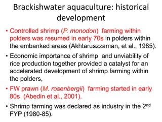 Aquaculture production systems in intertidal areas of Bangladesh: A review