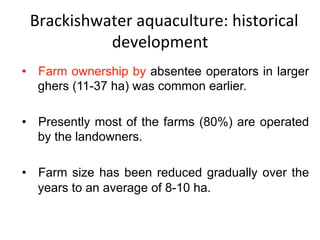 Aquaculture production systems in intertidal areas of Bangladesh: A review
