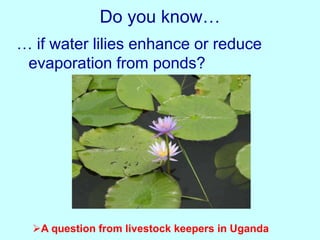 Integrating the unusual (livestock and ???)