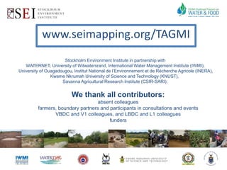 Targeting Agricultural Water Management Interventions: the TAGMI Tool