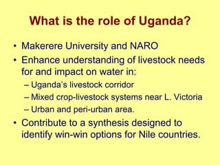 Nile Basin water productivity: Developing a shared vision for livestock production