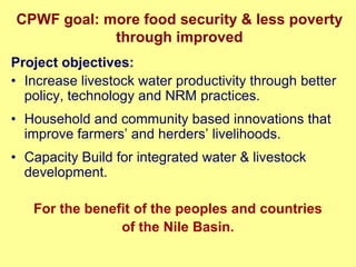 Nile Basin water productivity: Developing a shared vision for livestock production