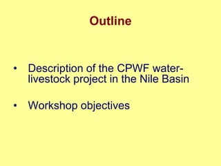 Nile Basin water productivity: Developing a shared vision for livestock production