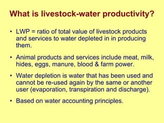 Nile Basin water productivity: Developing a shared vision for livestock production