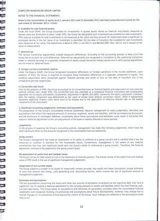 Computer Warehouse group annual report 2012