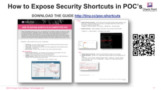 ©2016 Check Point Software Technologies Ltd. 17
How to Expose Security Shortcuts in POC’s
DOWNLOAD THE GUIDE http://tiny.cc/poc-shortcuts
 