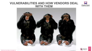 ©2016 Check Point Software Technologies Ltd.
25
VULNERABILITIES AND HOW VENDORS DEAL
WITH THEM
 
