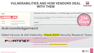 ©2016 Check Point Software Technologies Ltd.
26
VULNERABILITIES AND HOW VENDORS DEAL
WITH THEM
234
Days
 