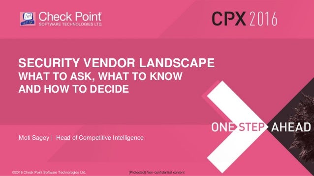 Cpx 16 Moti Sagey Security Vendor Landscape Cpx 16 Moti Sagey Security Vendor Landscape