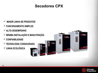 7
.
Footer
Date
 MAIOR LINHA DE PRODUTOS
 FUNCIONAMENTO SIMPLES
 ALTO DESEMPENHO
 MÍNIMA INSTALAÇÃO E MANUTENÇÃO
 CONFIABILIDADE
 TECNOLOGIA CONSAGRADA
 LINHA ECOLÓGICA
Secadores CPX
 