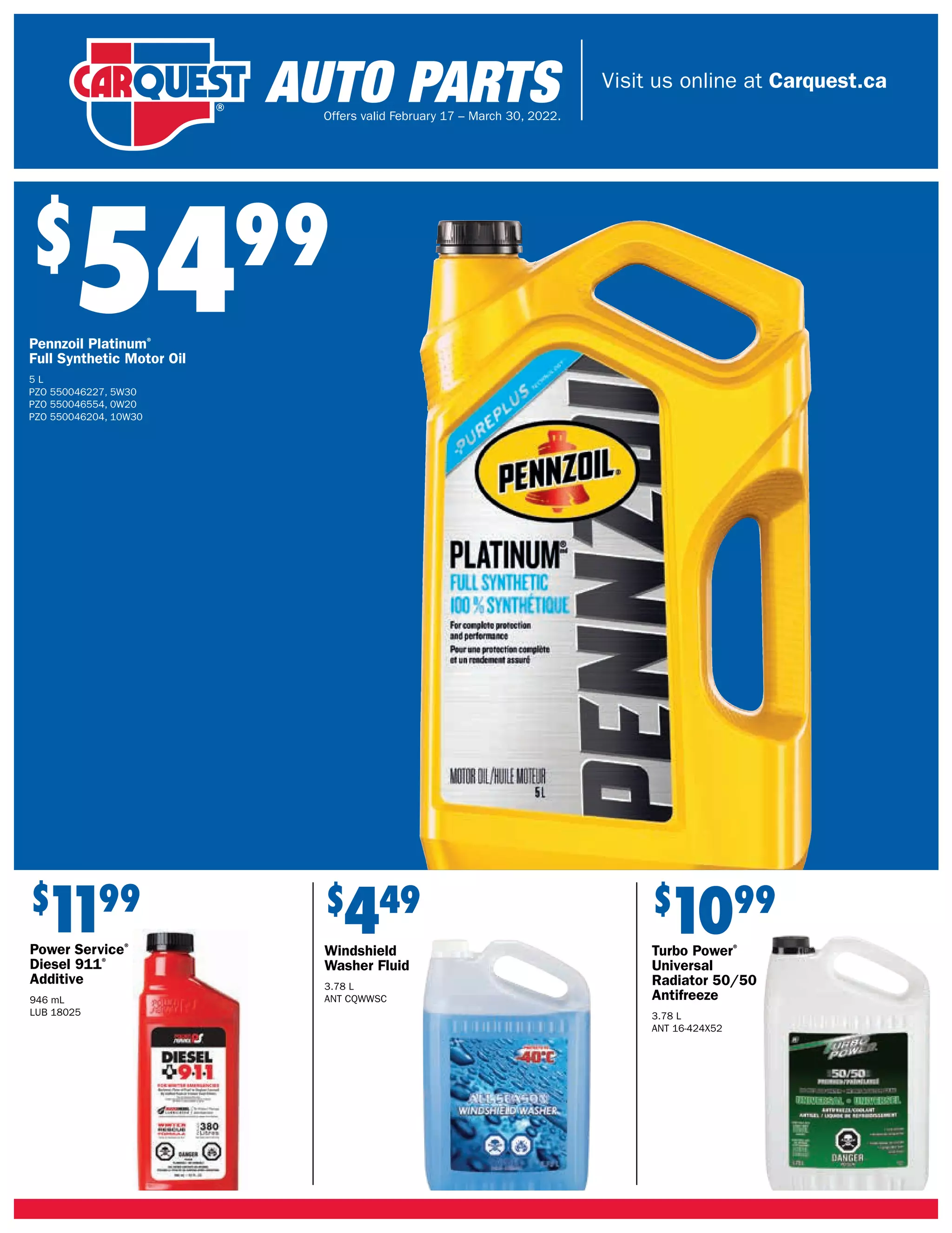 Auto Parts Fyler CarQuest PetesPaint.ca