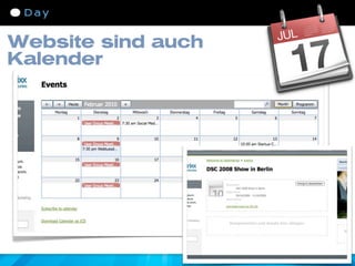 Website sind auch
Kalender
 