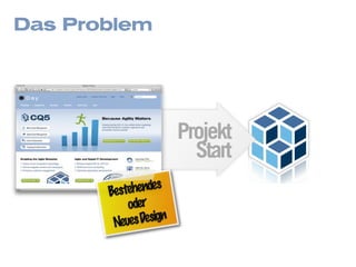 Das Problem




                        Projekt
                          Start
       Bestehendes
            oder
        Neue s Design
 