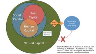 From: Costanza, R., R. de Groot, P. Sutton, S. van
der Ploeg, S. Anderson, I. Kubiszewski, S. Farber,
and R. K. Turner. 2014. Changes in the global value
of ecosystem services. Global Environmental
Change 26:152-158.