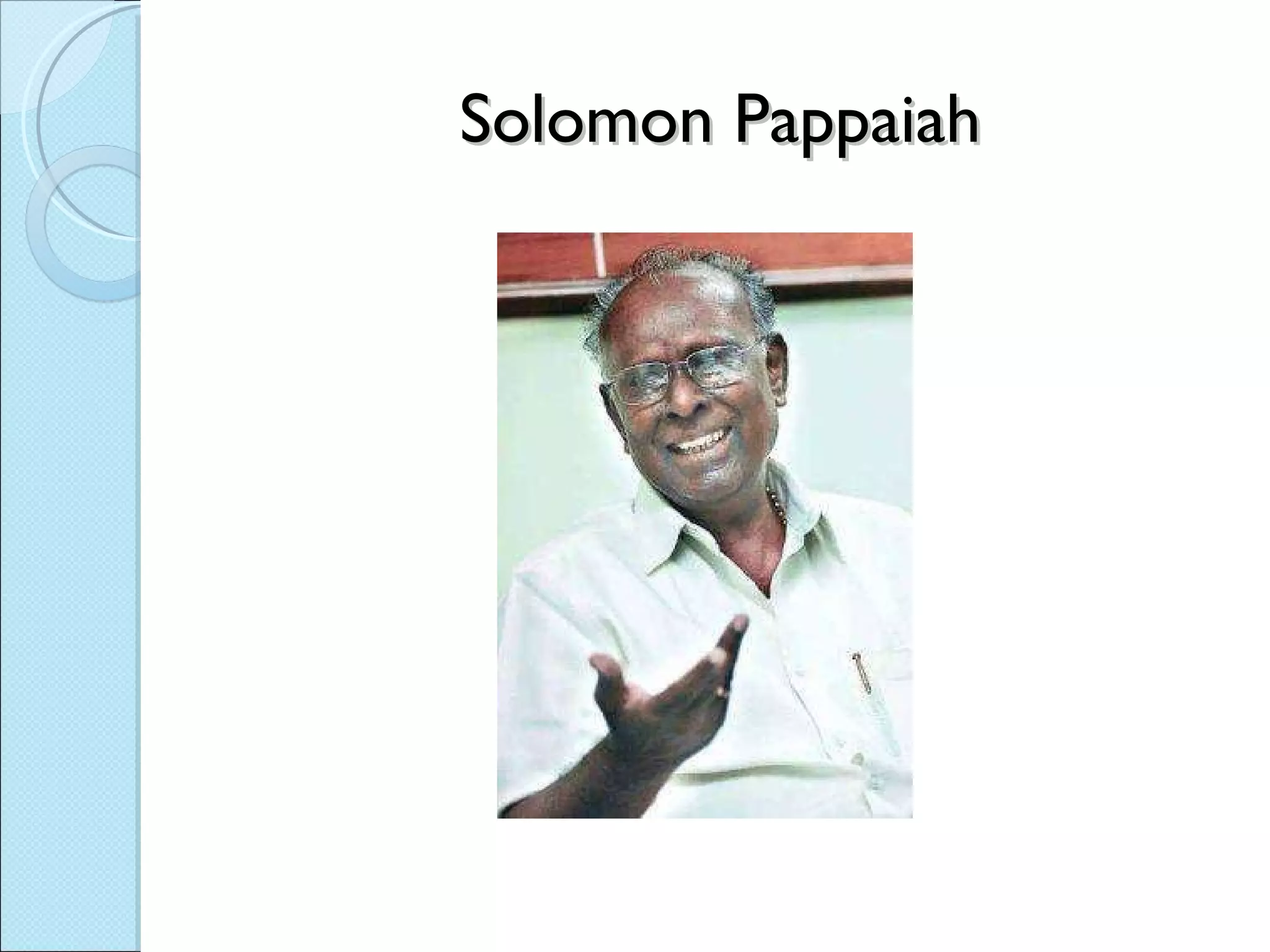 Solomon Pappaiah 