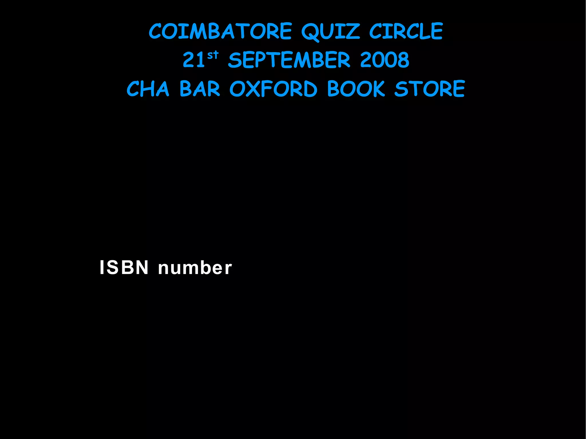 ISBN number 