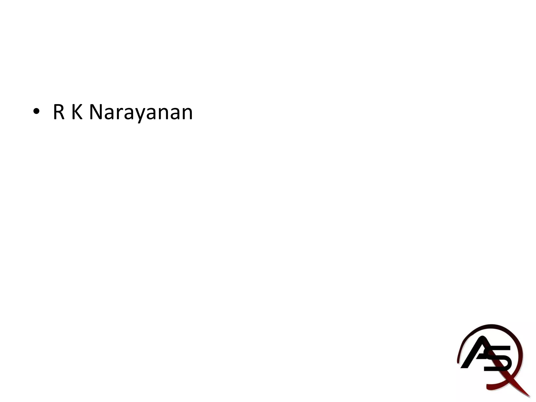 R K Narayanan 
