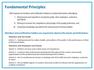 Fundamental Principles
Members and certification holders are required to observe the tenets set forth below:
4
 