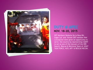 CANDELARIA QUEZON EMERGENCY RESPONSE TEAM | PPTX