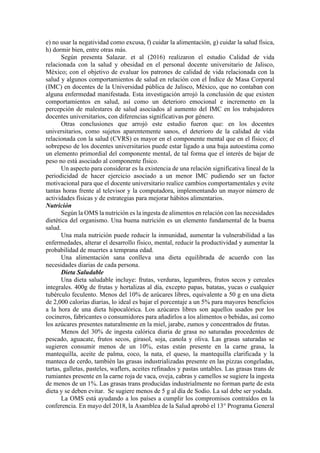 Nutrición y Calidad de Vida de los Docentes en República Dominicana | PDF