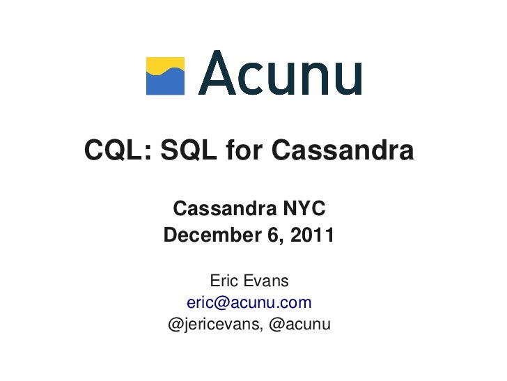 CQL SQL In Cassandra