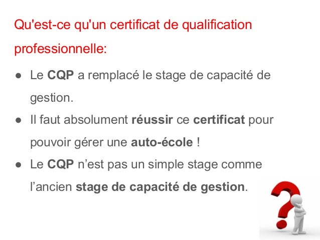 Cqp Ruesrc Responsable D Unite D Enseignement De La Securite Routiere