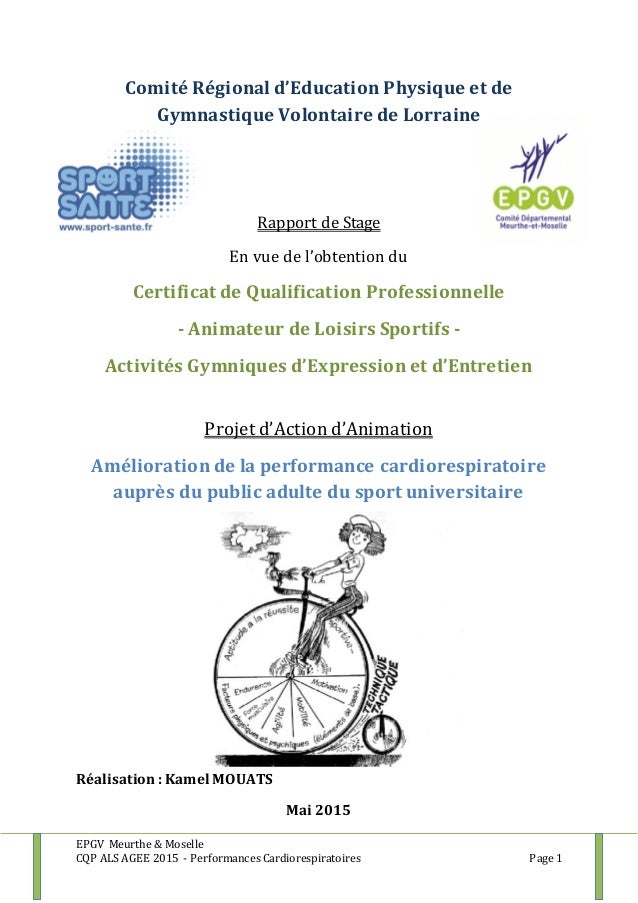 Amélioration de la performance cardiorespiratoire auprès du public ad…