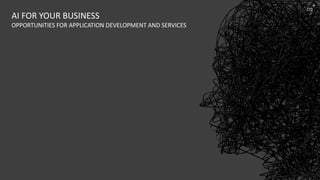 AI FOR YOUR BUSINESS
OPPORTUNITIES FOR APPLICATION DEVELOPMENT AND SERVICES
cq
+
 
