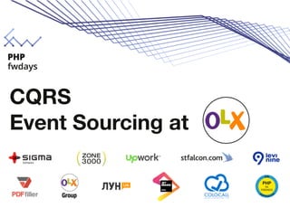 CQRS
Event Sourcing at
 