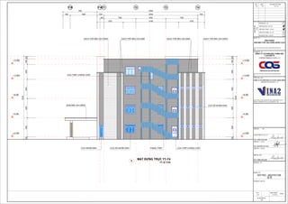 LẦN NỘI DUNG PHÁT HÀNH
NGÀY
PHƯƠNG ÁN -
V
Ă
N
P
H
Ò
N
G
N
H
À
M
Á
Y
C
H
Ế
T
Ạ
O
C
Ô
N
G
N
G
H
Ệ
C
.
Q
.
S
BỘ MÔN -
KIẾN TRÚC - ARCHITECTURE
LOẠI
HỒ
SƠ
HỒ SƠ ĐẤU THẦU -
THIẾT KẾ CƠ SỞ -
THIẾT KẾ THI CÔNG -
DỰ ÁN -
TÊN BẢN VẼ -
HẠNG MỤC -
07/2022
THIẾT KẾ KỸ THUẬT -
CHỦ ĐẦU TƯ -
CHỦ TRÌ THIẾT KẾ -
GIÁM ĐỐC -
THIẾT KẾ 1 -
KIỂM TRA -
KTS. TRẦN HOÀI ANH
KTS. NGUYỄN THỊ THÚY
档案
次数 发行内容
日期
HOÀN THÀNH
完成日期
TỶ LỆ
比例
SỐ HIỆU BẢN VẼ
圖號
TỔNG THẦU -
ĐỊA CHỈ: TẦNG 2-4, TÒA B - KDTM KIM VĂN - KIM LŨ, QUẬN HOÀNG MAI, HÀ NỘI
-
-
C
Ô
N
G
T
Y
C
Ổ
P
H
Ầ
N
Đ
Ầ
U
T
Ư
V
À
X
Â
Y
D
Ự
N
G
V
I
N
A
2
-
C
Ô
N
G
T
Y
C
Ổ
P
H
Ầ
N
Đ
Ú
C
C
H
Í
N
H
X
Á
C
C
.
Q
.
S
M
A
Y
'
S
中譽精密壓鑄股份有限公司
VINA2號投資及建設股份公司
越南河內市黃梅郡金江坊金文金呂新城區B東2-4樓
方案
投标资料
初步设计
施工设计
技术设计
工程
業主
總包
部門
圖檔名稱
項目
設計主任
經理
1 設計師
檢查
KTS. TRẦN HOÀI ANH
THIẾT KẾ 2 - 2 設計師
建築
ĐỊA CHỈ: SỐ 9, KCN HỐ NAI, XÃ HỐ NAI 3, HUYỆN TRẢNG BOM, ĐỒNG NAI.
地址：...................................................................
ĐỊA CHỈ: SỐ 9, KCN HỐ NAI, XÃ HỐ NAI 3, HUYỆN TRẢNG BOM, ĐỒNG NAI.
地址：...................................................................
7000
6550
7000
900
20550
1500 1500
23550
5700
12150
5700
Y1 Y2
Y1A Y3 Y4
5900
1600
Y1B
7500
500
4200
4200
4200
3300
1200
500
18100
± 0.000
+4.200
+8.400
+12.600
+15.900
500
4200
4200
4200
3300
1200
500
18100
± 0.000
+4.200
+8.400
+12.600
+15.900
GẠCH THẺ MẦU GHI SÁNG
GẠCH THẺ MẦU GHI ĐẬM
GẠCH THẺ MẦU GHI SÁNG GẠCH THẺ MẦU GHI ĐẬM
THANG THÉP CỬA THÉP CHỐNG CHÁY
CỬA SỔ NHÔM KÍNH
CỬA NHÔM KÍNH
SƠM MẦU GHI SÁNG CỬA SỔ NHÔM KÍNH
CỬA THÉP CHỐNG CHÁY
1
MẶT ĐỨNG TRỤC Y1-Y4
TỶ LỆ 1/150
 