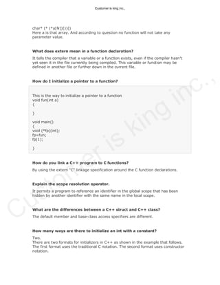 C++ questions And Answer | PDF