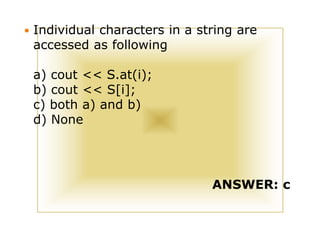 C++ questions | PPTX