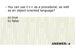 C++ questions | PPTX