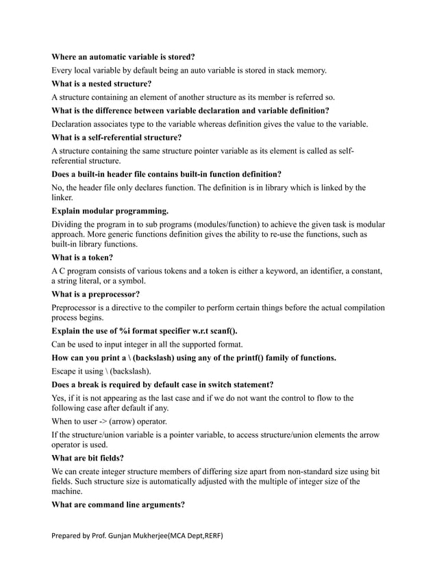 C interview questions | PDF