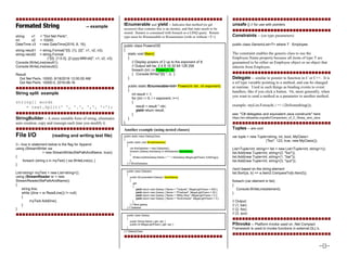 C# quick ref (bruce 2016) | PDF