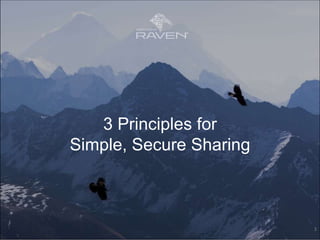 3 Principles for
Simple, Secure Sharing

1

 