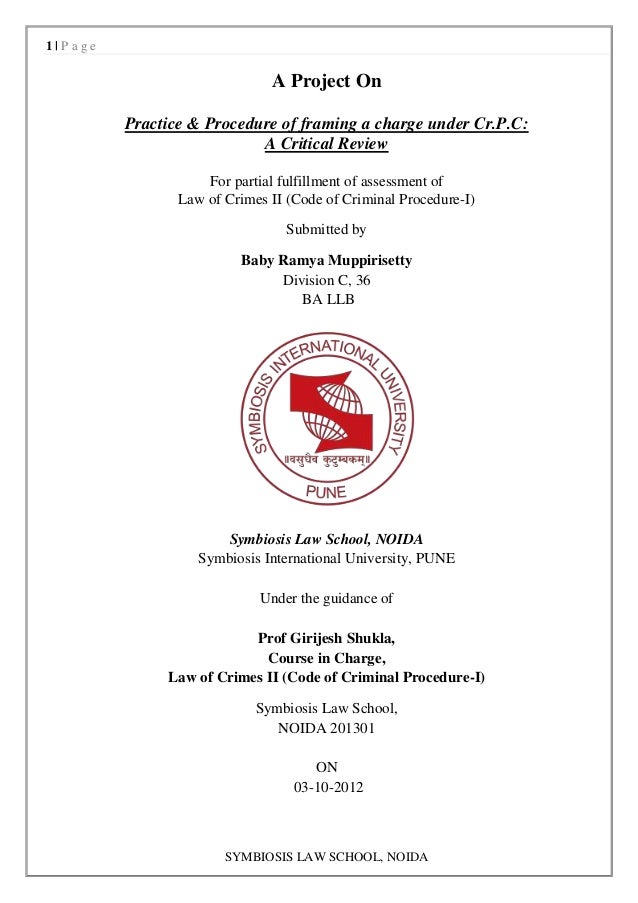 Cr.P.C framing of Charges