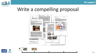 9/21
Write a compelling proposal
+
EU support
 
