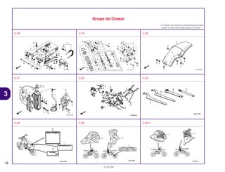 18
15.02.00
3
Grupo do Chassi
• O número de referência na ilustração do índice
pode ser diferente da que aparece no texto.
C-18 C-19 C-20
C-21 C-22 C-23
C-24 C-25 C-25-1
CR80R•CR80RB/Peças/cor 02/29/2000 15:12 Page 18
 