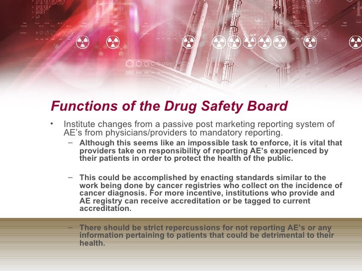 National Drug Safety A Need for Change and Improvement