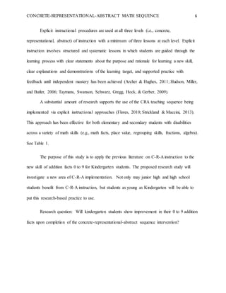 The Effect of the Concrete-Representational-Abstract Mathematical ...