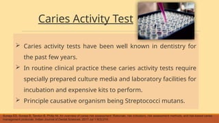Comprehensive Caries-Risk Assessment and Recent Diagnostic Advances in ...