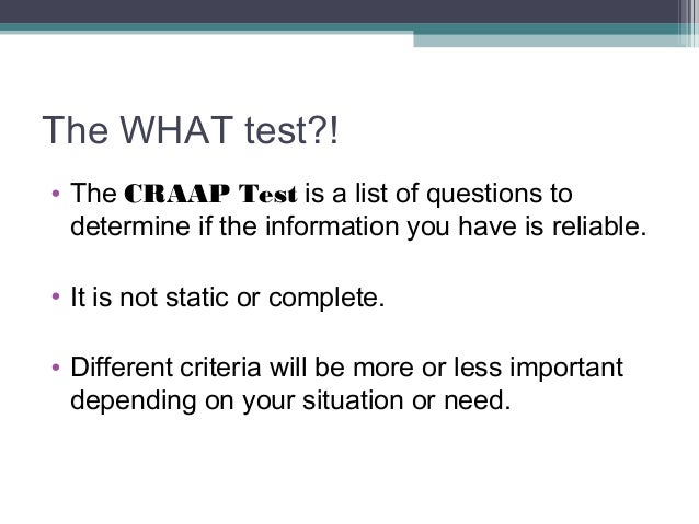 craap test